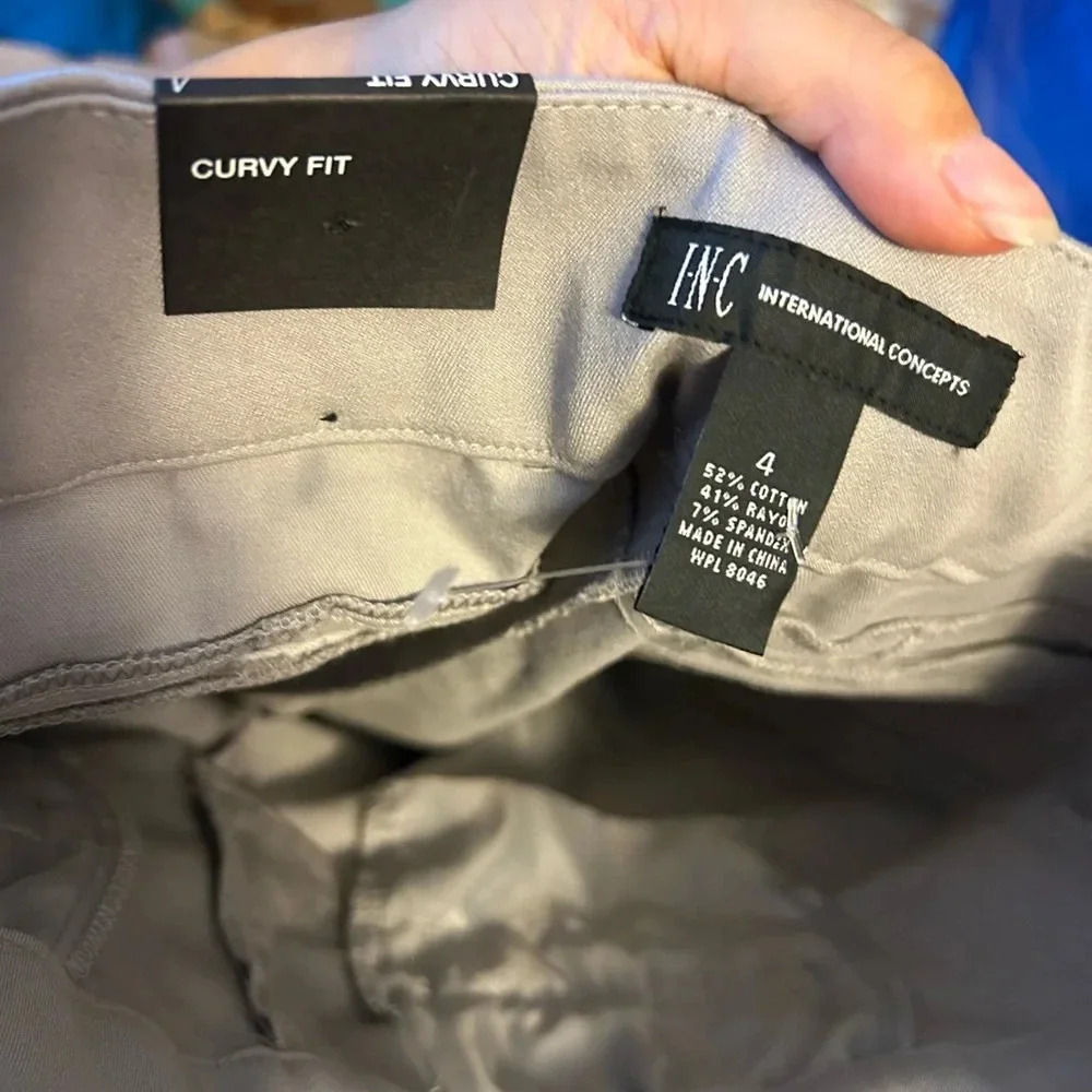 NWT Inc. Gray Curvy Fit Ankle Trousers - Picture 3 of 3